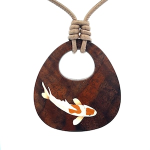 Custom Handcrafted Marquetry Pendant