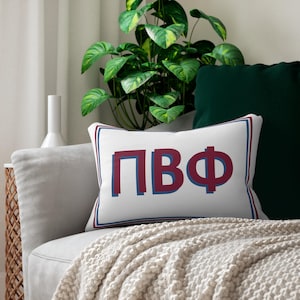 Pi Beta Phi Pillow, Sorority Pillow, Big Little Gift, Bid Day Present, Shadow Monogram, Greek Letter, Sorority Gift, Dorm Room Decor
