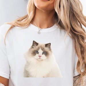 Ragdoll cat Cottagecore t shirt, Ragdoll cat, Ragdoll cat t shirt, Ragdoll cat lover, Ragdoll cat mom, Cat mom t shirt, Ragdoll cat owner