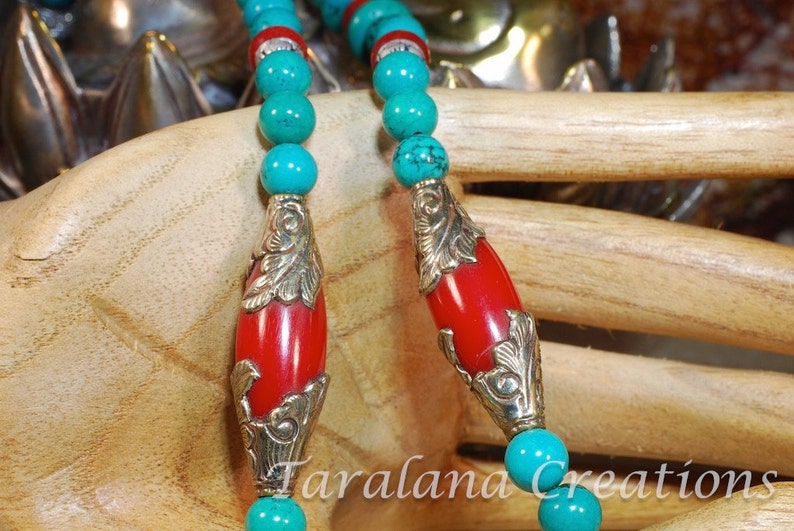 Short Tusk Enamel Lapis Inlay Necklace -Diasporan Voyage main image 1