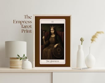 The Empress Tarot Card Print – Mystical Digital Art Poster – Printable Tarot Wall Decor