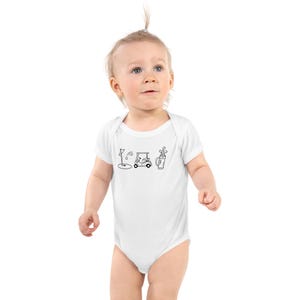 100%コットン製幼児用ゴルフボディスーツ