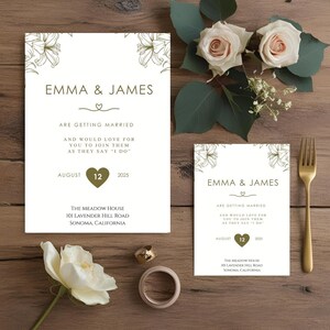 Elegante Hochzeitseinladung, moderne Hochzeitseinladung, minimalistische Hochzeitseinladung, Hochzeitseinladungsvorlage