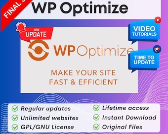 WP-Optimize - WordPress Speed Optimization Plugin | WP Optimize premium, Wordpress plugins, Lifetime Updates, Latest Version