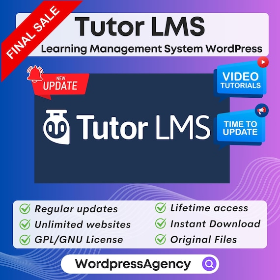 Tutor LMS Pro - Premium Learning Management System WordPress | Wordpress plugins, Lifetime Updates, Latest Version