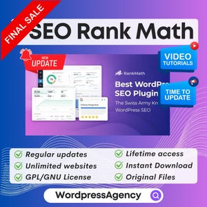Rank Math Pro SEO WordPress - 最高のWordPress SEO | WordPressプラグイン、生涯アップデート、最新バージョン