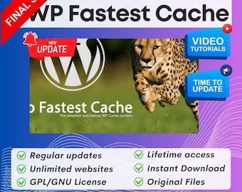 WP Fastest Cache - Best Cache Plugin For Wordpress  | Wordpress Speed, Wordpress Cache, Wordpress plugins, Lifetime Updates, Latest Version