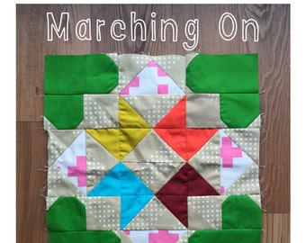 Marching On Quilt Block Pattern- PDF Download