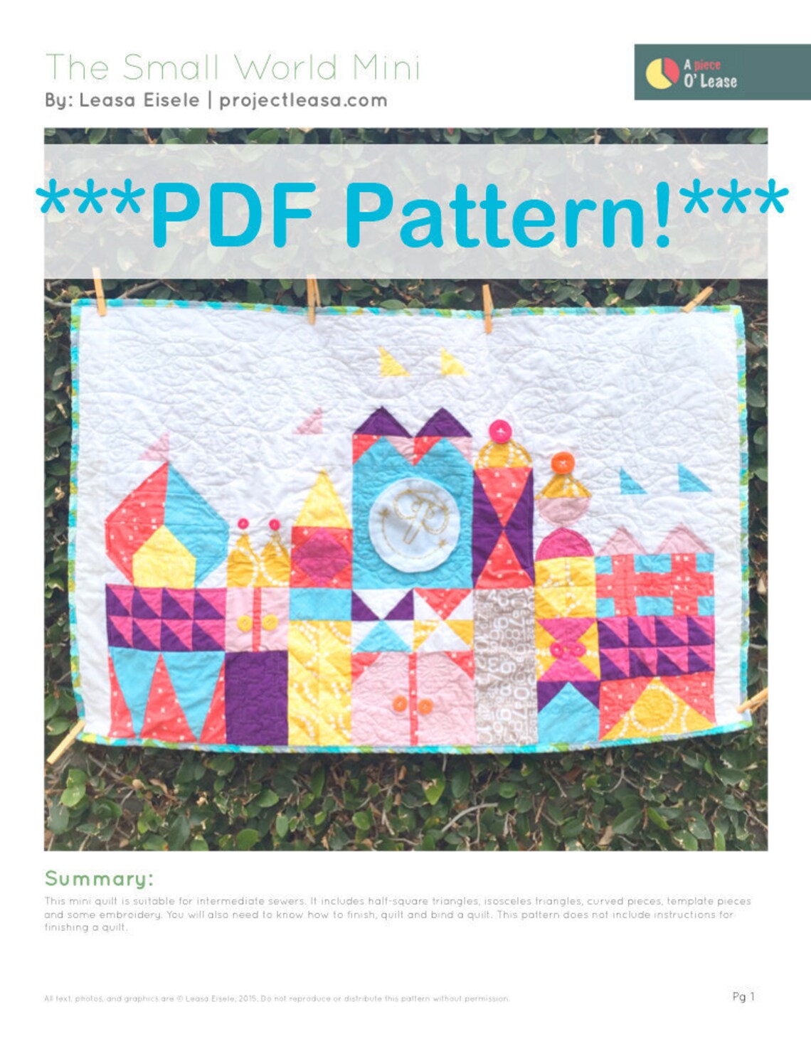 The Small World Mini- PDF Pattern - Etsy