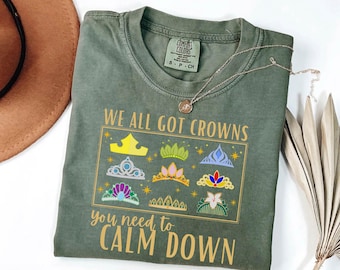 Crowns Comfort Colors Shirt: Princess Tiaras Tee