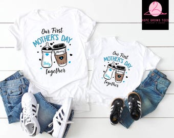 Personalized First Mothers Day Matching Shirt: Mommy and Me Tee