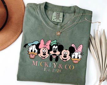 Retro Disney Mickey and Co Comfort Colors Shirt,Disney Mickey and Friends Shirt,Disney Trip Shirt,Family Vacation T-shirt,Disneyland Sweater
