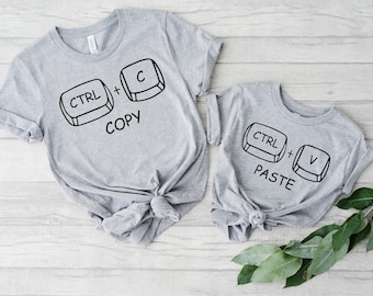 Copy Paste Family T-Shirt Set: Matching Father's Day Shirts