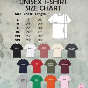 a t - shirt size chart for men and women
