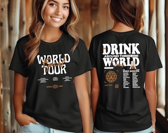 Epcot World Tour T-Shirt,Drink Around The World Shirt,Disney Group Trip Shirt,Epcot Disneyworld Tee,Epcot Drink Around the World T-shirt