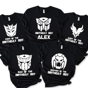 Custom Transformer Birthday T-Shirt,Trans4mer Shirt,Auto Bots Family Matching Birthday Shirt,Birthday Boy Transformers Tee,Transformer Shirt