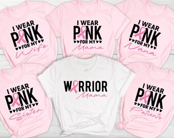 Pink Ribbon Breast Cancer Awareness T-Shirt: Custom Support Squad Tee