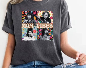 Comfort Colors Mom Vibes T-Shirt, Retro Mother's Day Gift
