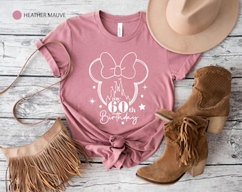 Minnie Mouse 60th Birthday T-Shirt, Custom Age Sweatshirt and Hoodie