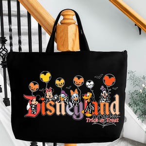 Disneyland Halloween Bag,Mickeyand Friend  Halloween Tote Bag,Trick or Treat Canvas Bag,Halloween Party,Mickey Friends Spooky Season Bag
