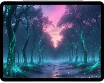 Galactic Forest Animation: Fantasy Nature Loop Video for Decor & Reels