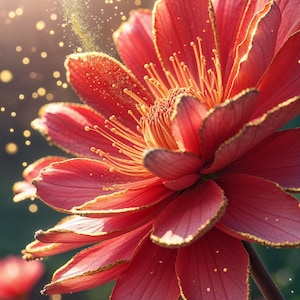 Deriva de flores iluminadas por el sol: bucle de vídeo de fantasía con IA