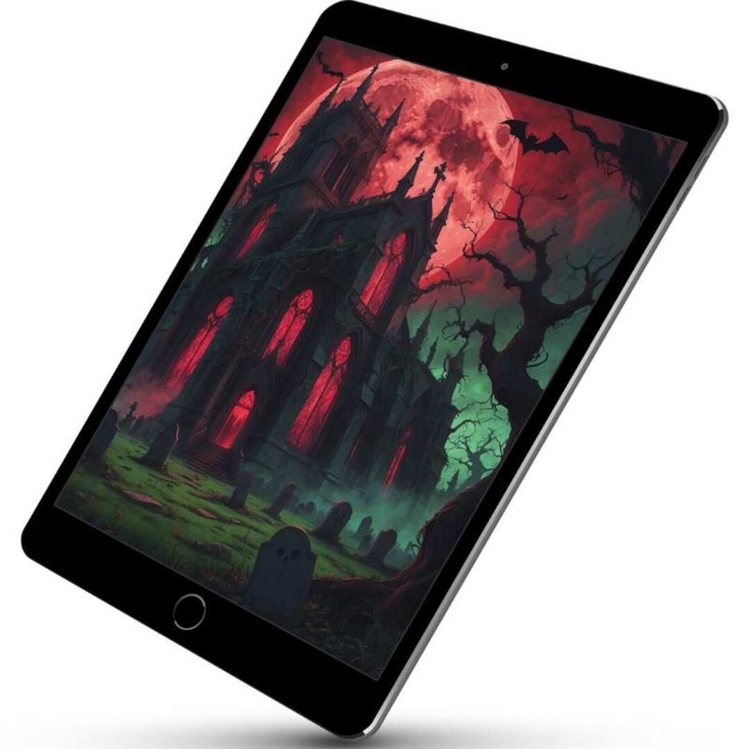 Haunted Cathedral Animation Loop: Gothic Horror Art (digital Download ...