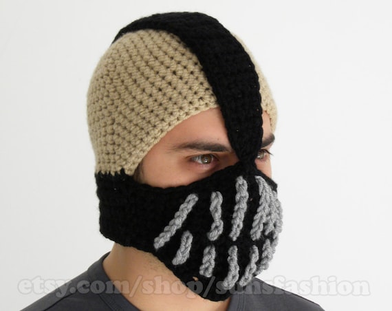 Bane Mask Batman Crochet Beanie Hat 