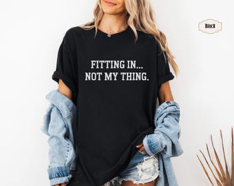 Lustiges introvertiertes Shirt, passend in nicht meine Sache Grafik-T-Shirt, übergroßes T-Shirt