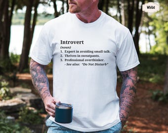 内向的な人のための面白い定義シャツ、邪魔しないでバージョン、快適な色のTシャツ、静かな反逆者のための家庭的なユーモアギフト、内向的な人へのギフト