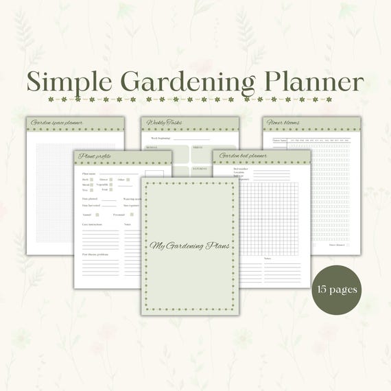 Printable Gardening Planner PDF