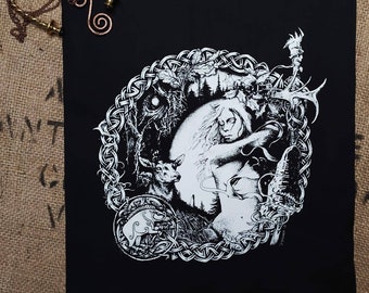 Winter Solstice Backpatch ~ Celtic Knotwork Pagan Art by Sean Fitzgerald