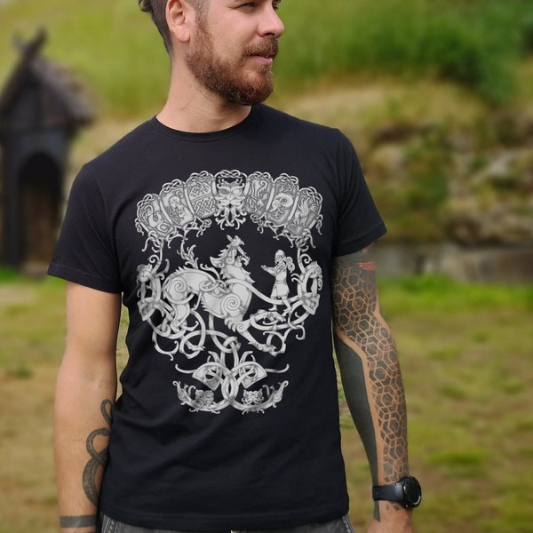 The Binding of Fenrir ~ Organic Fair Wear certified t-shirt (Viking clothing/Norse clothing/Viking art/Norse mythology/Pagan clothes)