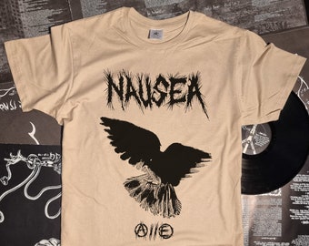 Nausea Band T-Shirt ~ Dove Extinction Album Art ~ Crust Punk