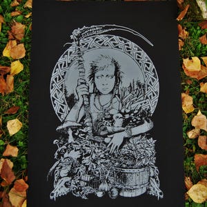 Écusson arrière Harvest ~ Art païen celtique sérigraphié à la main ~ Rewild