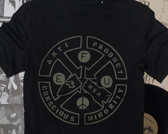 Antiproduct ~ Conscious Minority ~ Dark Discharge Ink T-Shirt ~ Organic Fair Wear Certified
