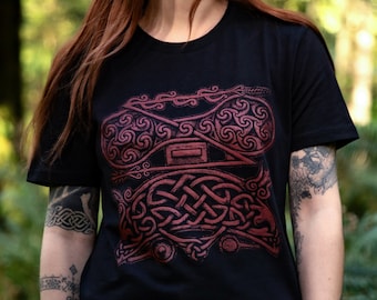 Rosemarkie Pictish stone ~ Organic Fair Wear certified t-shirt (Celtic clothes/Pictish art/Celtic art/Scotland/Rock art/Knotwork)