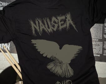 Nausea Band T-Shirt ~ Extinction LP, Dark Discharge Print