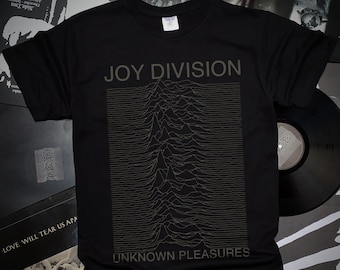 Joy Division ~ Unknown Pleasures ~ dark discharge ink t-shirt