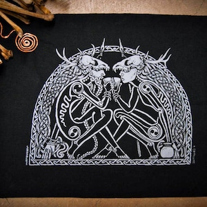 Balor's Banquet Backpatch ~ Hand Silkscreened Celtic Knotwork Art