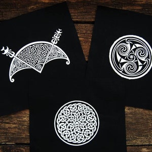 Hilton di Cadboll ~ toppa (Maglietta pitta/Vestiti pitti/Camicia celtica/Vestiti celtici/Arte pitta/Arte celtica/Scozia/Arte rupestre/Nodi)
