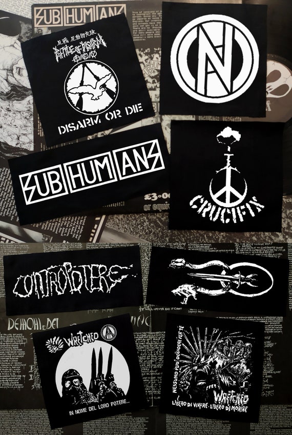 SALE // 5 Punk/crust/political Patches punk Clothing/punk Clothes/crust  Punk/crust T-shirt/patch/metal/anarchism/environment/vegan/band 