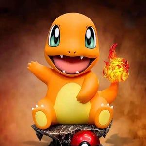 Fichier STL Salamèche pour impression 3D de haute qualité, modèle 3D, fichier numérique, figurine Manga Anime, démarreur rouge feu Gen 1