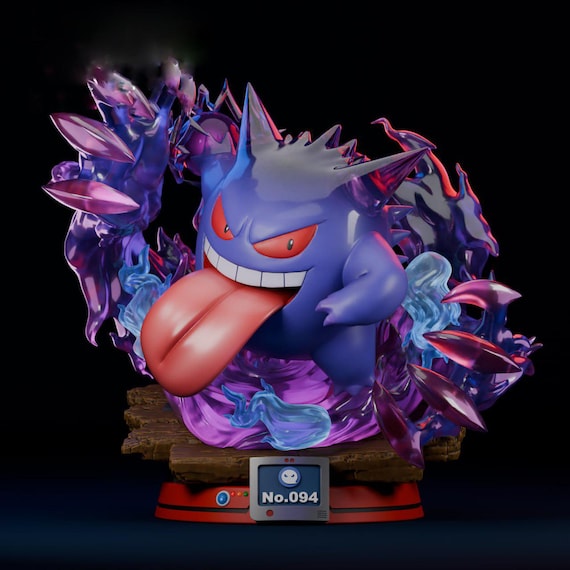 ゲンガー　トップ　のろい　094　3D ポケモン ゲンガー 紫色のゴースト STL ファイル 3D プリント用 高品質
