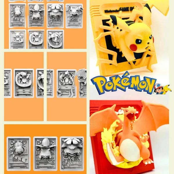 Pokemon 3D-model STL-bestand – hoogwaardige afdruk (digitale download)