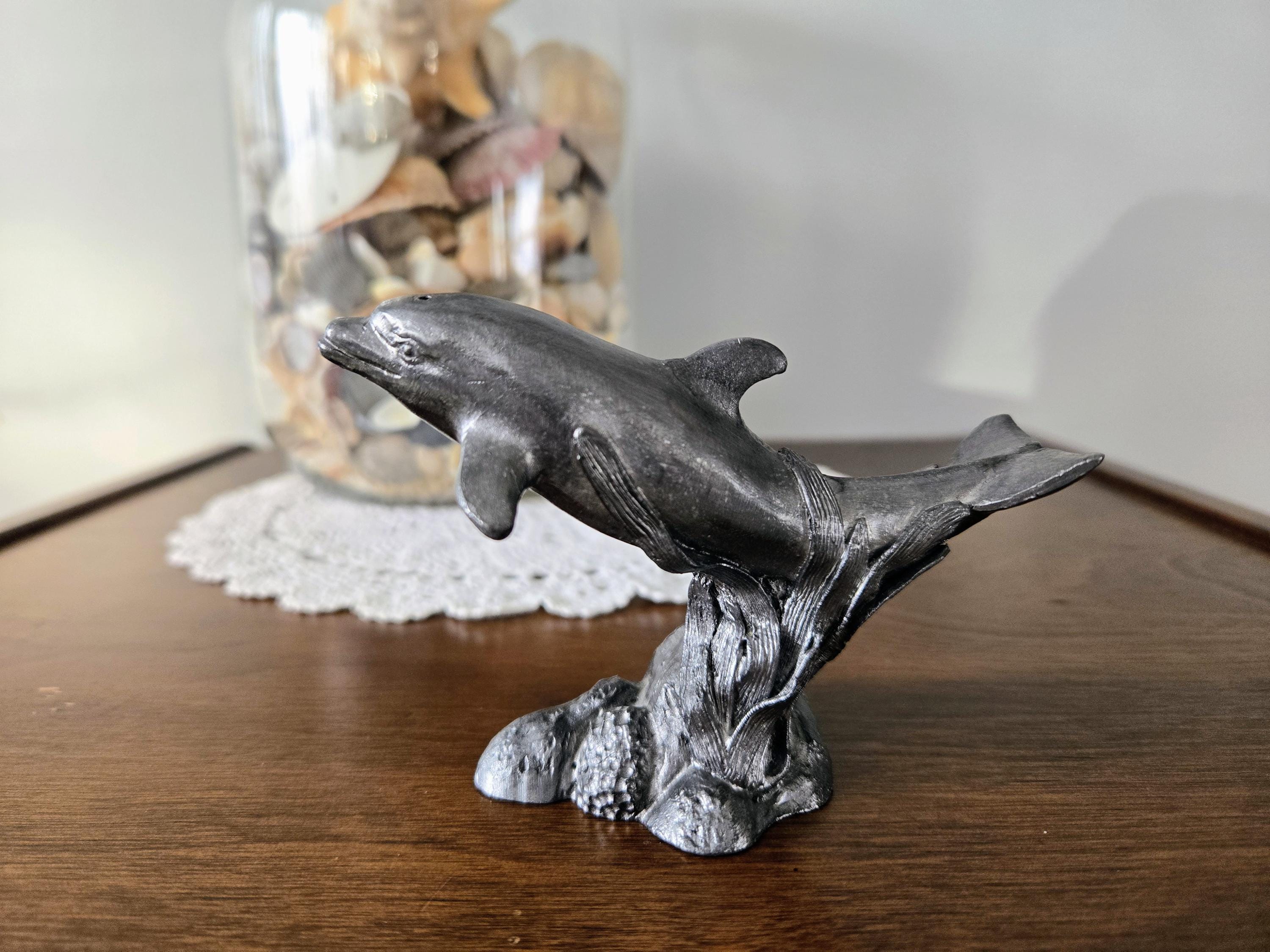 Pewter dolphin figurine - Etsy 日本