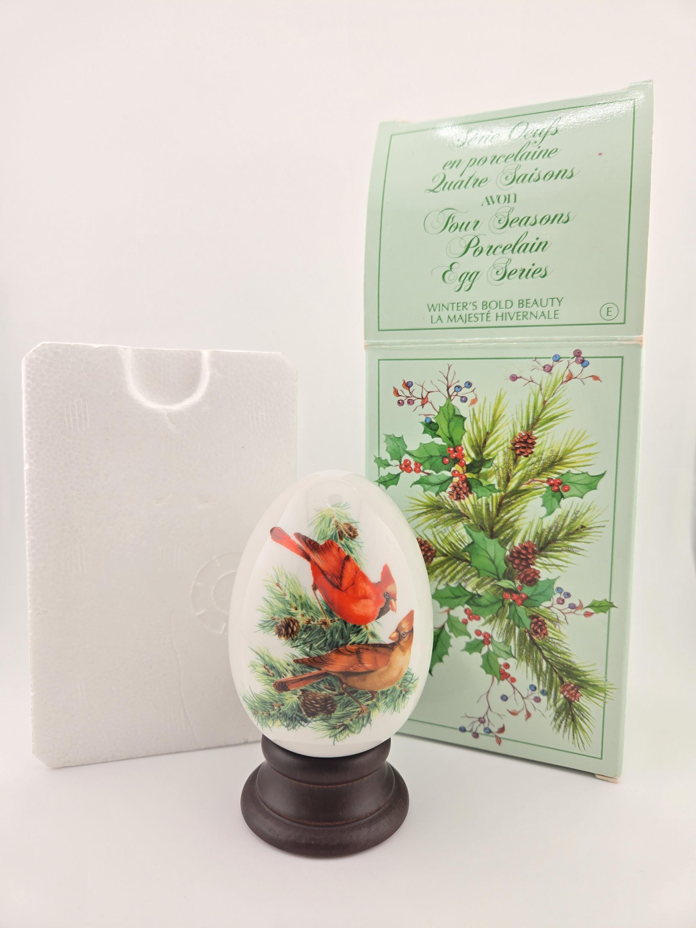 Cardinal En Céramique Perché Sur Fleurs – Biscuit Grand Format 10,5 X 6 X 3 Cm – Fait Main USA
