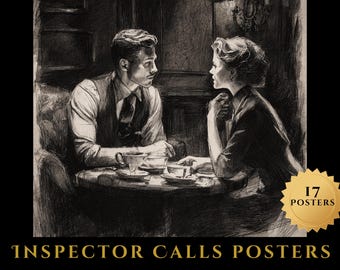 An Inspector Calls classroom posters pack, GCSE English Literature display set, secondary school printable revision resource for teachers