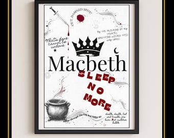 Macbeth Display Poster Shakespeare Quotes Classroom  GCSE English Literature Revision