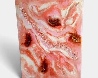 Resin Geode Art, Custom Multi-Layer Crystal Wall Artwork